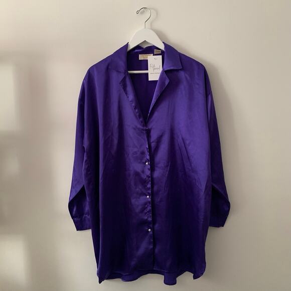 Victoria's Secret Tops - Vintage Victoria Secret Satin Blouse/Nighty Size L